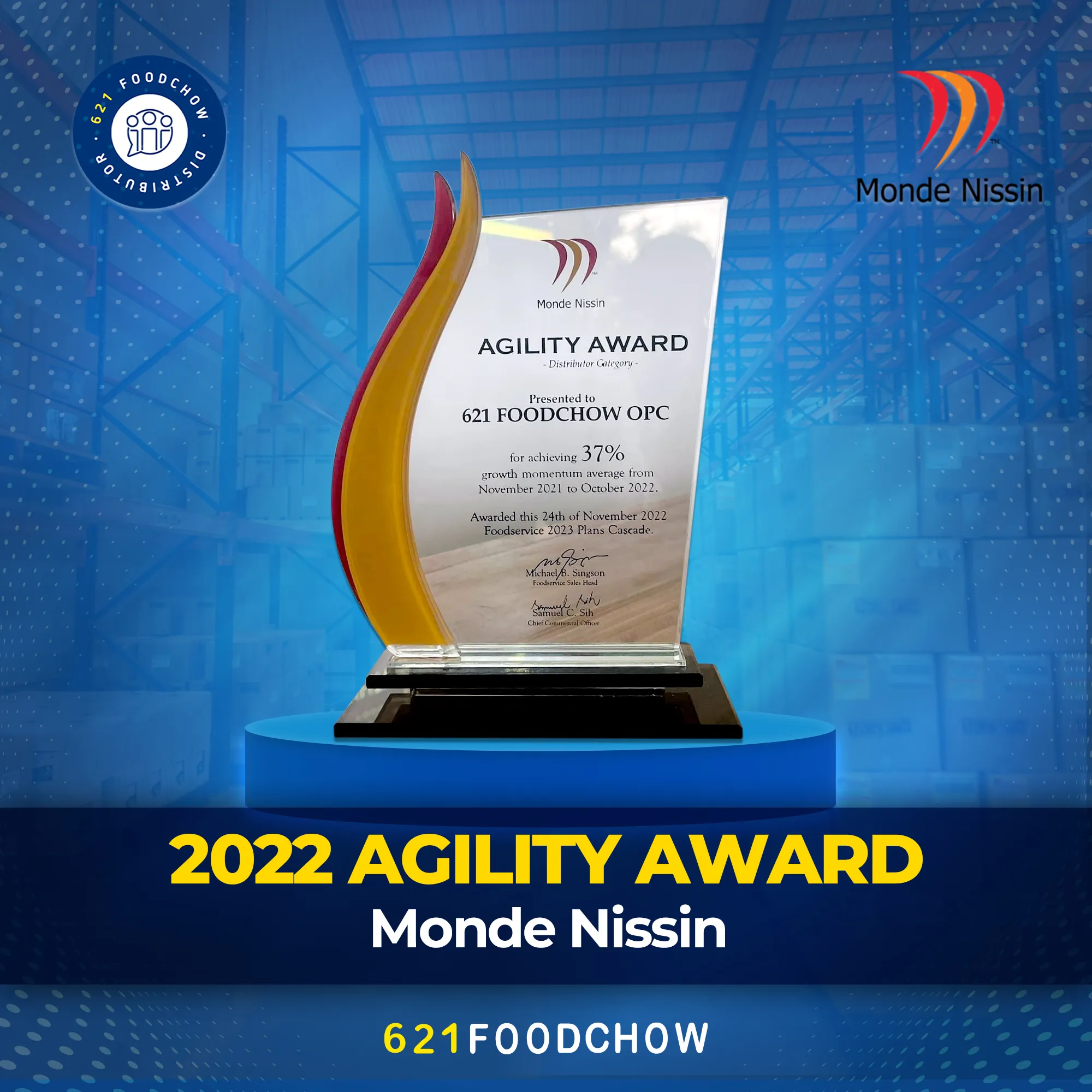 2022 Agility Award For FoodChow Distributor in the Philippines